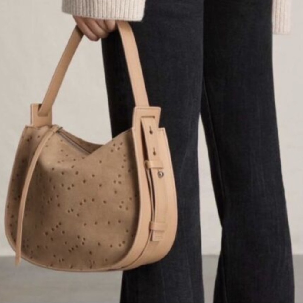 ALLSAINTS Mini Echo Star Embossed Print Convertible Shoulder Bag